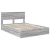 vidaXL Opslag bed met lade Grijs Sonoma 160 x 200 cm Bewerkt hout