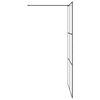 vidaXL Inloopdouchewand 115x195 cm ESG-glas transparant en zwart