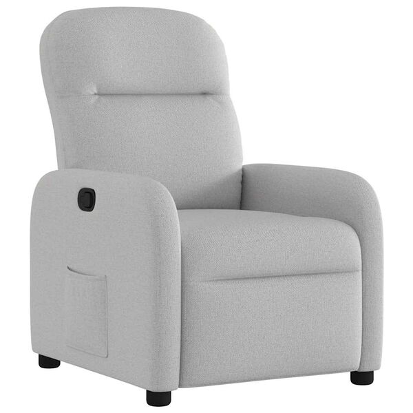 vidaXL Fauteuil verstelbaar stof wolk grijs