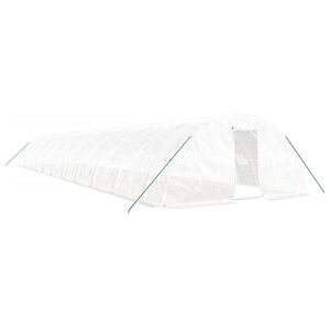 vidaXL Tuinkas met stalen frame 110 m&sup2; 22x5x2,3 m wit