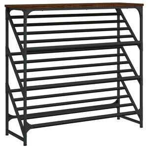 vidaXL Schoenenrek 90x30x85 cm bewerkt hout bruin eikenkleur
