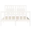 vidaXL Bedframe zonder matras massief grenenhout wit 140x200 cm