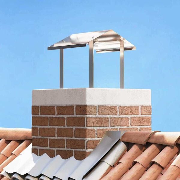 vidaXL Rookkap Zilver 40 x 40 x 37.5 cm Roestvrij staal