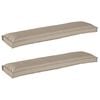 vidaXL Pallet Kussen Set 2 pcs Taupe 150 x 40 x 8 cm Oxford Stof