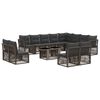 vidaXL Tuinbankenset 13 st Grijs poly rattan