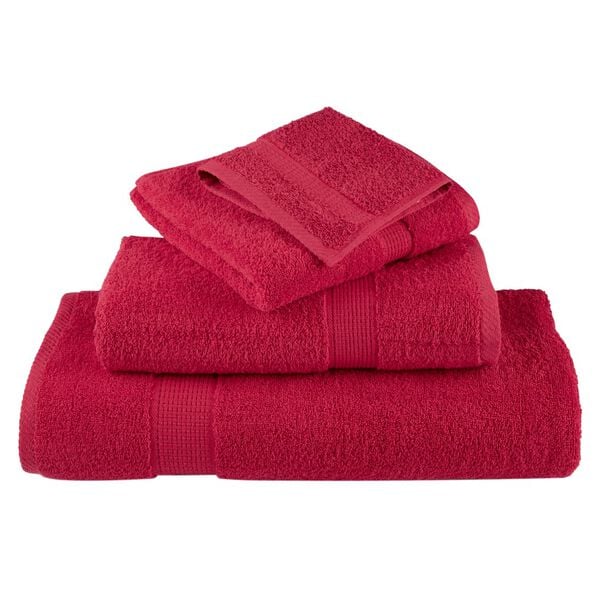 vidaXL Handdoeken SOLUND 10 st 600 g/m&sup2; 100x200 cm rood