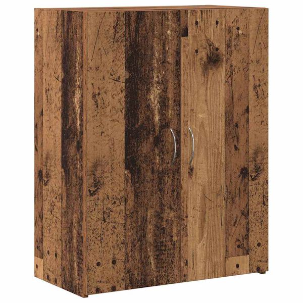vidaXL Kantoorkast Zwart Eiken 70 x 32 x 77.5 cm Bewerkt hout