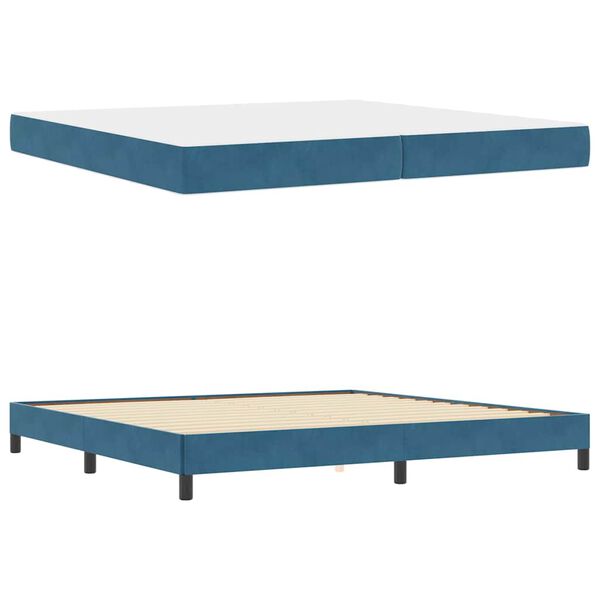 vidaXL Boxspringbed met matras Donkerblauw 200 x 220 cm Stof