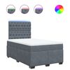 vidaXL Boxspring met matras fluweel donkergrijs 120x190 cm