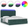 vidaXL Ottoman bed met matrassen en LED's 200x200cm fluweel