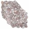 vidaXL Kiezeltegels Beige en Lichtroze 30 x 30 cm Rivierenkiezel
