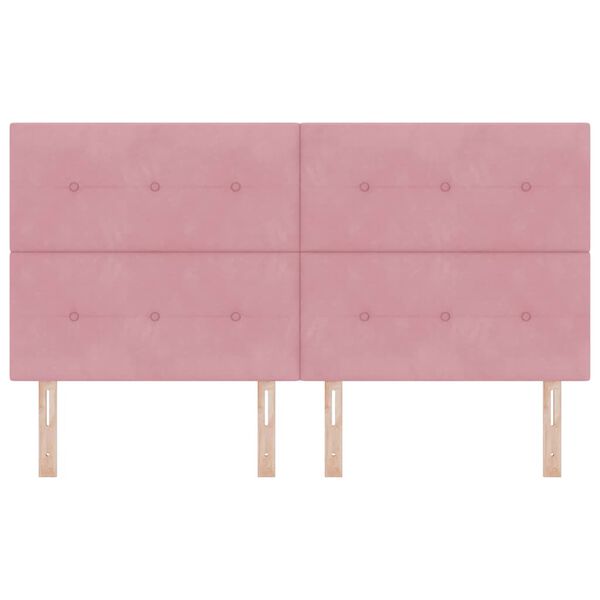 vidaXL Hoofdbord met hoofdeinde Roze 180 cm Nep Leer