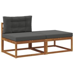 vidaXL Sectie Sofa Eenheden 2 Stuk Naturel Massief Acaciahout
