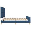 vidaXL Bedframe met hoofdeinde Blauw 200 x 200 cm Stof