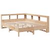 vidaXL Bed met boekenkast zonder matras massief grenenhout 150x200 cm