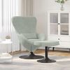 vidaXL Egg Chair met Voetsteun Lichtgrijs 63 x 73 x 90 cm Fluweel