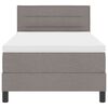 vidaXL Boxspringbed met matras met hoofdeinde Taupe 90 x 190 cm Stof