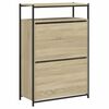 vidaXL Schoenenkast 75x34x112 cm bewerkt hout sonoma eikenkleurig