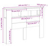vidaXL Hoofdeinde met LED 140x18,5x103,5 cm bewerkt hout bruineiken