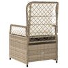 vidaXL Tuinstoelen 2 st verstelbaar poly rattan beige
