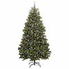 vidaXL Kunstkerstboom met 300 LED Groen 210 cm PVC en Metaal