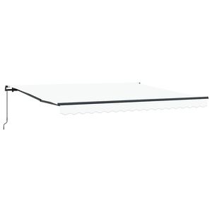 vidaXL Uitschuifbare luifel Wit 400 &times; 300 cm Polyester en Aluminium