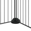 vidaXL Huisdierkooi met 12 panelen en deur, zwart 35x35 cm staal