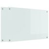 vidaXL Keukenachterwand 2 st Wit 90 x 60 cm gehard glas