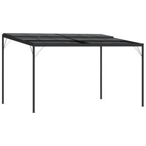 vidaXL Prieel met dak 4x3x2,5 m aluminium en staal antracietkleurig