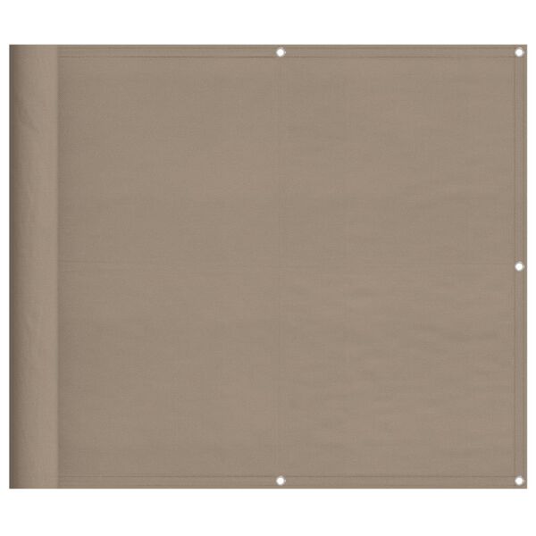 vidaXL Balkonscherm 90x1000 cm 100% oxford polyester taupe