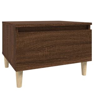 vidaXL Bijzettafel 50x46x35 cm bewerkt hout bruin eikenkleur