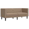 vidaXL 2-delige Loungeset Chesterfield-stijl kunstleer cappuccinokleur