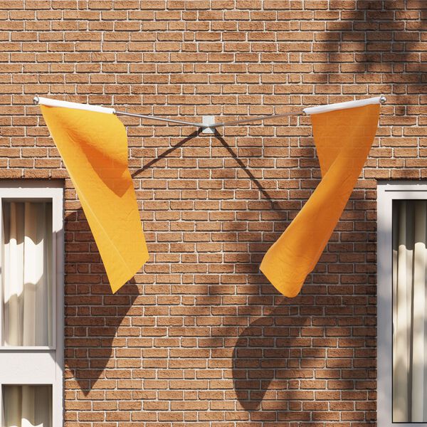 vidaXL Vlaggen Mast Houder Zilver 10.5 x 7.5 x 0.2 cm Staal