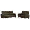 vidaXL Bankstel 2 pcs Legergroen Nep Suede Leer