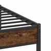 vidaXL Bedframe zonder matras metaal gerookt eikenkleurig 193x201 cm