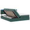 vidaXL LED Opslagbed met Matras Donkergroen 200 x 200 cm Fluweel