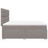 vidaXL Boxspring met matras stof taupe 200x200 cm