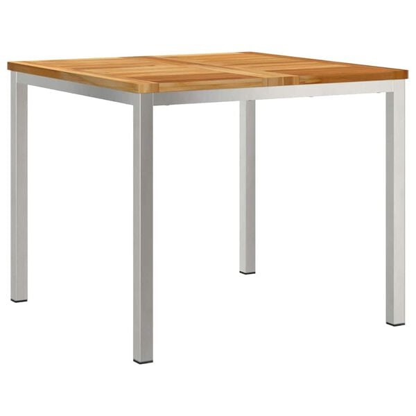 vidaXL EetTafel Bruin 90 x 90 x 75 cm Massief Teakhout