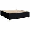 vidaXL Boxspring met matras stof zwart 200x200 cm