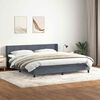 vidaXL Boxspring met matras fluweel donkergrijs 200x220 cm