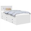 vidaXL Slaapbank met lade Wit en zwart 75 x 190 cm Bewerkt hout
