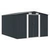 vidaXL Tuinschuur 257x298x178 cm metaal antracietkleurig