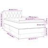 vidaXL Boxspring met matras fluweel donkerblauw 80x200 cm