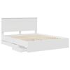 vidaXL Bedframe met lade met opslag Wit 160 x 200 cm Ingenieurshout