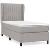 vidaXL Boxspring met matras stof lichtgrijs 90x200 cm