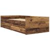 vidaXL Bedframe met lade Oud Hout 100 x 200 cm Massief grenenhout