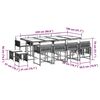 vidaXL 13-delige Tuinset met kussens poly rattan beige