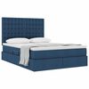 vidaXL Opslag bed met matras met matras Blauw 140 x 200 cm Polyester