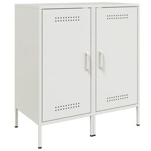 vidaXL Dressoirs 2 st 36x39x79 cm staal wit