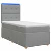 vidaXL Boxspringbed met matras Lichtgrijs 90 x 190 cm Stof